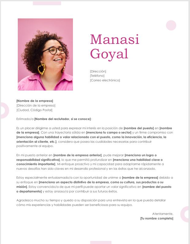 carta de motivación laboral