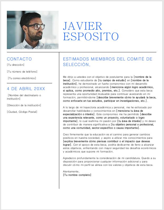 carta de motivación master