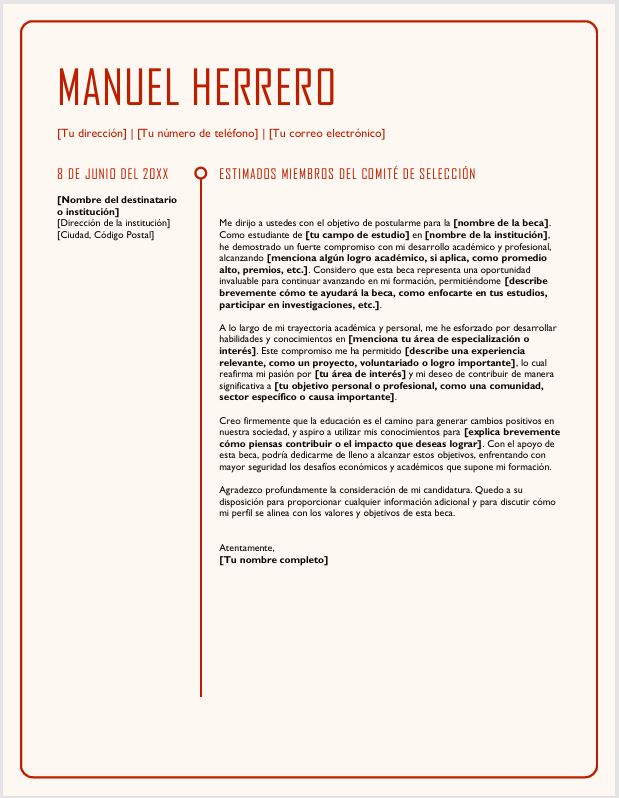 carta de motivación master